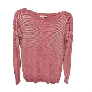 Madewell Red & White Striped Long-Sleeve Shirt, Size S